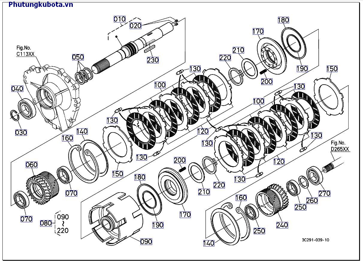 Trục ly hợp mới 10001 -.49999